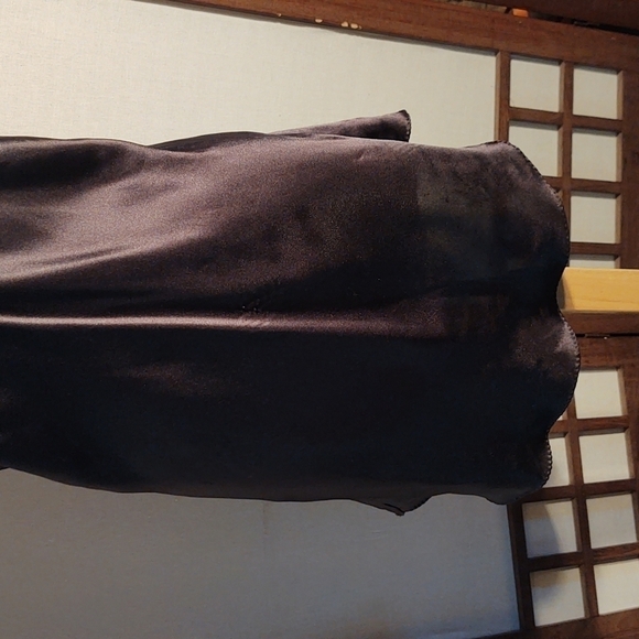 Vintage Intimate Moments Black Lace Beaded Slip Dress / Nightgown Sz M - Picture 3 of 11